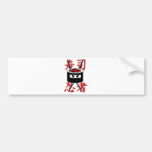 Sushi Ninja Pegatina De Parachoque