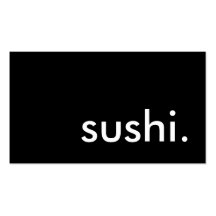 sushi. tarjetas de visita