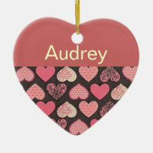 Suspensión de puerta personalizada del corazón adorno de navidad