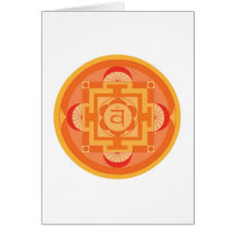 Svādhisthāna Chakra Mandala - greeting card Karte