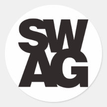 Swag - negro pegatinas  