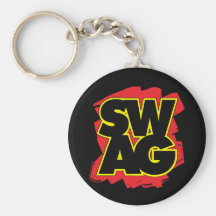 SWAG - negro y rojo Llavero