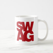 Swag - rojo tazas de café