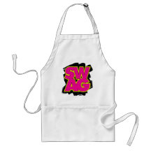 SWAG - rosa y amarillo Delantal