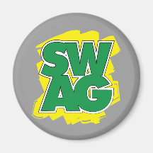 SWAG - verde y amarillo Iman De Nevera