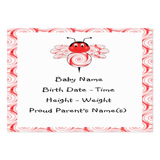 SweetBee manosea la invitación del nacimiento de l Tarjetas De Negocios