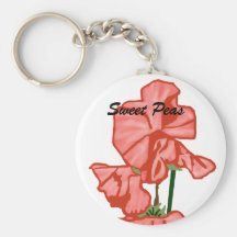 sweetpeas, llavero de los guisantes de olor