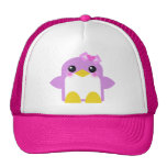 sweety del rosa del chica del pingüino del kawaii  gorro