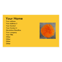 swirldaisyorange, su nombre, su dirección, su… plantilla de tarjeta personal