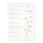 Swirly florece invitación del boda