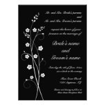 Swirly florece invitación del boda