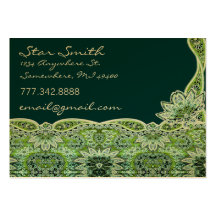 Swirly Paisly floral SeaBlue y cal Tarjeta Personal