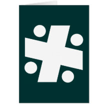 Symbol Kreuz Kreise cross circles Grußkarte