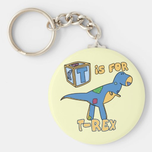 T está para el llavero de T-Rex