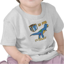 T está para la camiseta del bebé de T-Rex