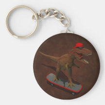 T que anda en monopatín Rex Llavero Personalizado