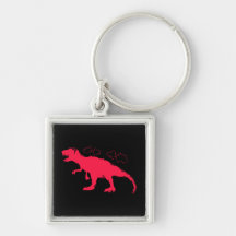 T-Rex #FF0033 sólido Llavero