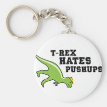 T-rex odia pectorales llavero personalizado