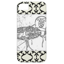 Tabla de los bistros del café en el caso del iPhon iPhone 5 Case-Mate Fundas