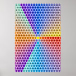 Tabla de multiplicación espiral - triángulo posters