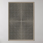 Tabla de multiplicación radial de oro posters