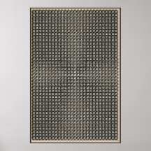 Tabla de multiplicación radial de oro posters