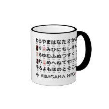 Tabla japonesa de los Hiragana y de las katakanas  Taza De Café
