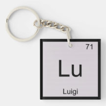 Tabla periódica del elemento conocido de la químic llaveros
