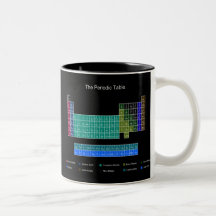 Tabla periódica elegante - azul y negro taza de café