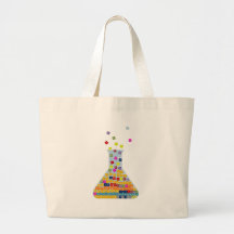 Tabla periódica en un cubilete bolsas