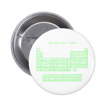 Tabla periódica verde de neón pins
