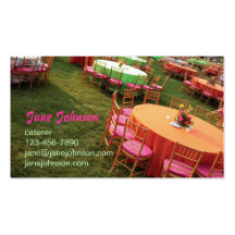 tablas al aire libre del fiesta tarjeta de visita