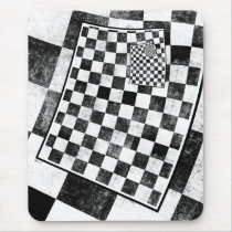 Tablero de damas blanco y negro alfombrillas de raton 