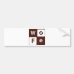 Tablero de damas de WoFe Etiqueta De Parachoque