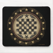 Tablero de damas primitivo Mousepad del cuervo