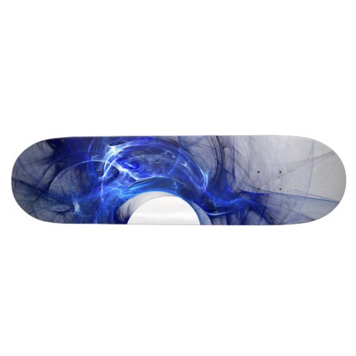 Tablero de encargo de la llama azul monopatín