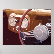 TABLERO DE INSTRUMENTOS CLÁSICO DEL COCHE POSTERS