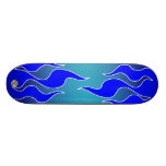 Tablero de la llama azul patin