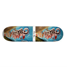 Tablero de la pintada de Lannion Tabla De Skate