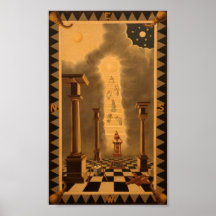 Tablero de trazado masónico - aprendiz inscrito 2 posters