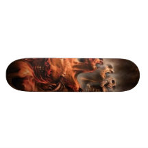 tablero del demonio de los cráneos patin