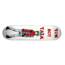 Tablero del patín de Tara del muchacho de Tom