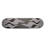 Tablero gris de la llama monopatin personalizado