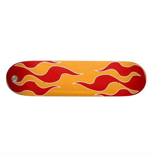 Tablero rojo de la llama patin personalizado
