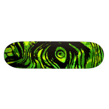 Tablero verde del patín del zombi