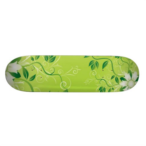 Tablero verde florido de Girlie Monopatín