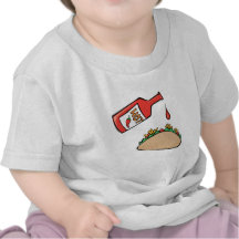 Taco y salsa caliente camiseta