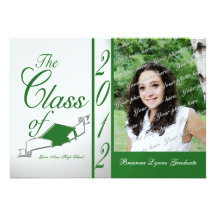 Tacto verde de la graduación 2012 de la clase anuncio