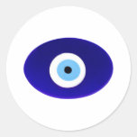Talismán del mal de ojo etiquetas redondas