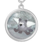 Talismán del perro del ángel pendientes